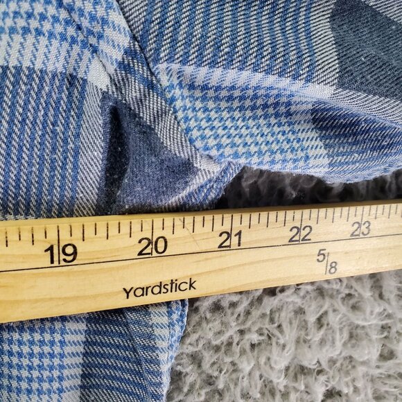Hurley Shirt Mens Large Blue Plaid Long Sleeve Button Up - Picture 5 of 8